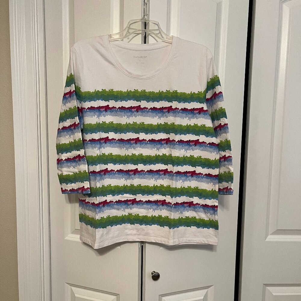 NorthStyle Watercolor Stripe Top - NEW